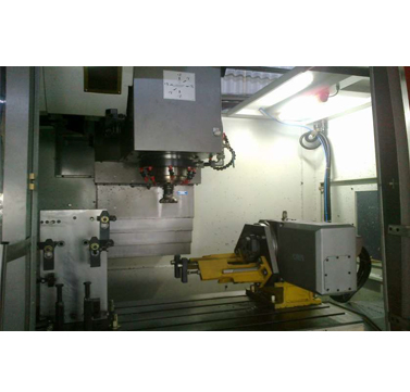 VMV Machine with 4th Axis Attachment